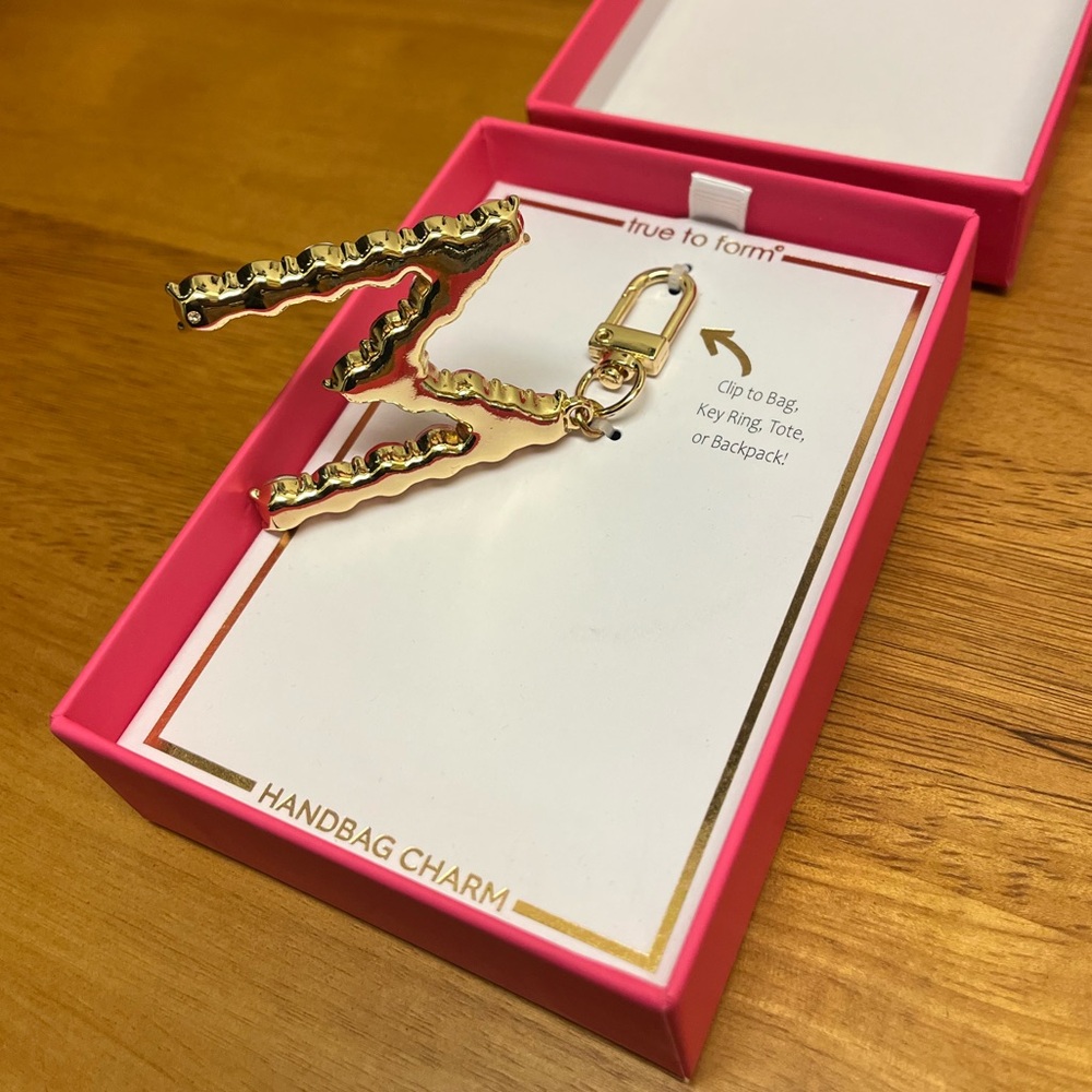 True To Form: Initial Bag Charm, Initial Key Ring - Picture 4 of 5